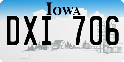 IA license plate DXI706