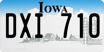 IA license plate DXI710