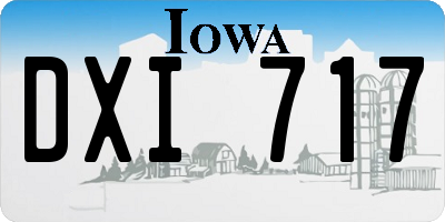 IA license plate DXI717