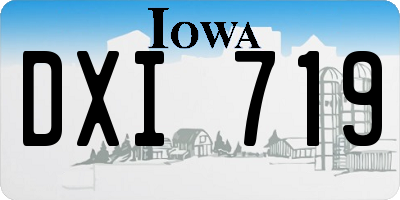IA license plate DXI719