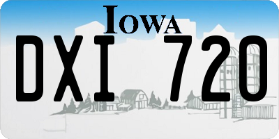 IA license plate DXI720