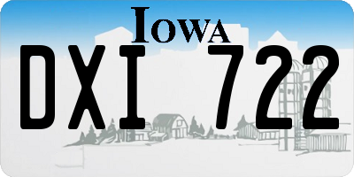 IA license plate DXI722