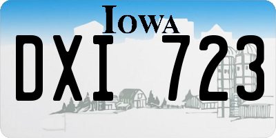 IA license plate DXI723