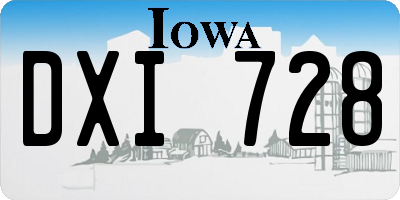IA license plate DXI728