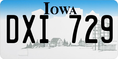 IA license plate DXI729