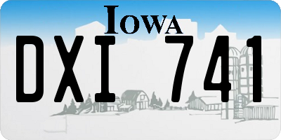 IA license plate DXI741