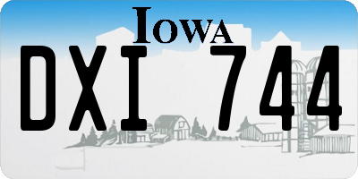 IA license plate DXI744