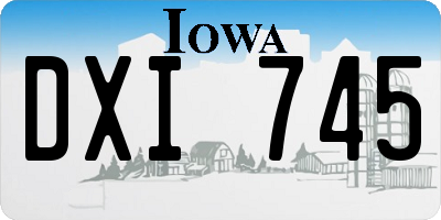 IA license plate DXI745