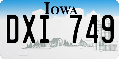 IA license plate DXI749
