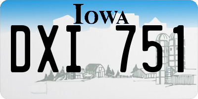 IA license plate DXI751