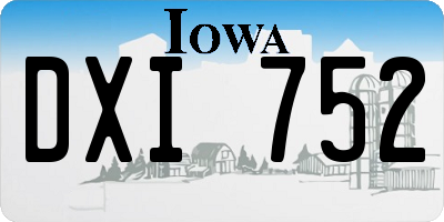 IA license plate DXI752