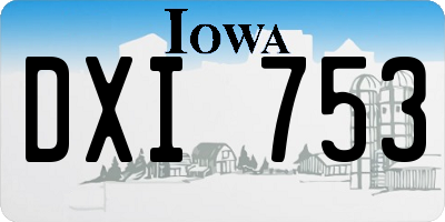 IA license plate DXI753