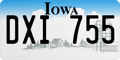IA license plate DXI755