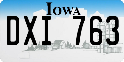 IA license plate DXI763