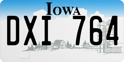 IA license plate DXI764