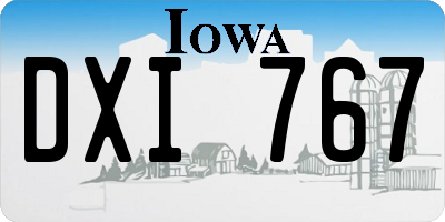 IA license plate DXI767