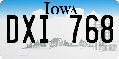 IA license plate DXI768