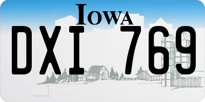 IA license plate DXI769