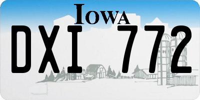 IA license plate DXI772