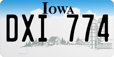 IA license plate DXI774