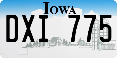 IA license plate DXI775