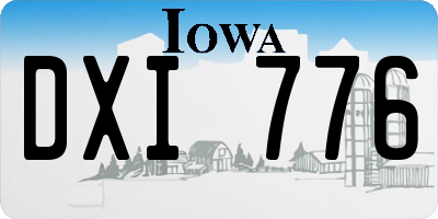 IA license plate DXI776