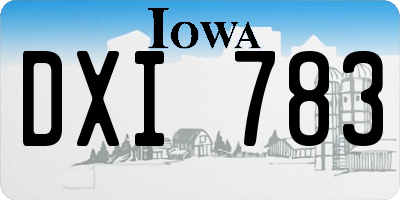 IA license plate DXI783