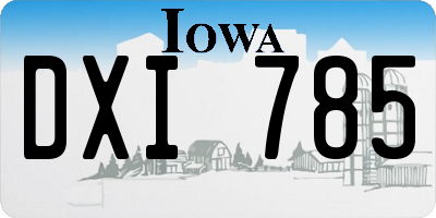 IA license plate DXI785