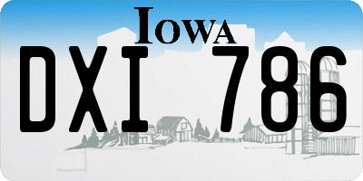 IA license plate DXI786
