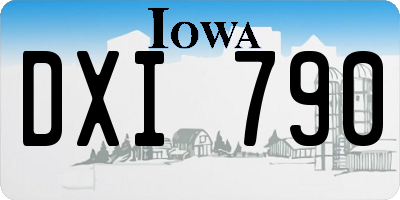 IA license plate DXI790