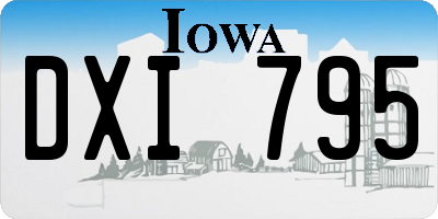 IA license plate DXI795