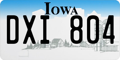 IA license plate DXI804
