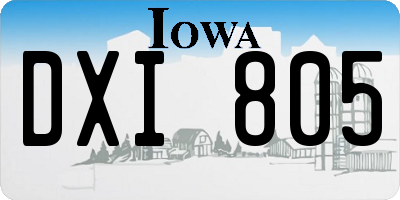 IA license plate DXI805