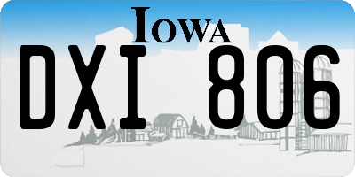 IA license plate DXI806