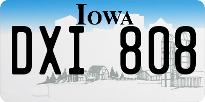 IA license plate DXI808