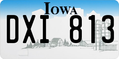 IA license plate DXI813
