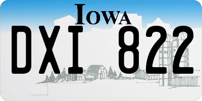 IA license plate DXI822