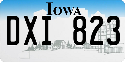 IA license plate DXI823