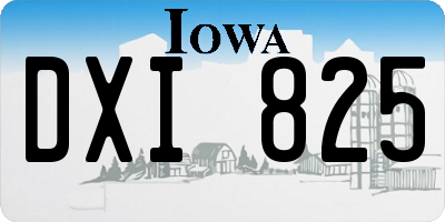 IA license plate DXI825