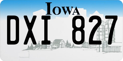 IA license plate DXI827