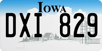 IA license plate DXI829
