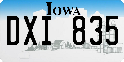 IA license plate DXI835