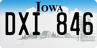 IA license plate DXI846