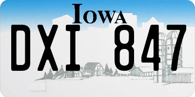 IA license plate DXI847