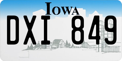 IA license plate DXI849