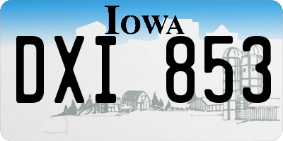 IA license plate DXI853