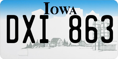 IA license plate DXI863