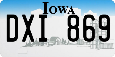 IA license plate DXI869