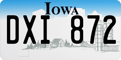 IA license plate DXI872
