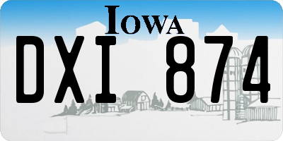 IA license plate DXI874